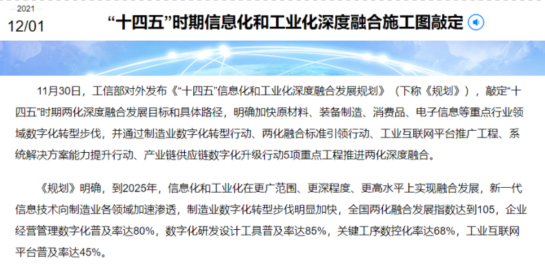 工信部最新"十四五"规划明确数字化转型新方向 差旅天下赋能中国企业